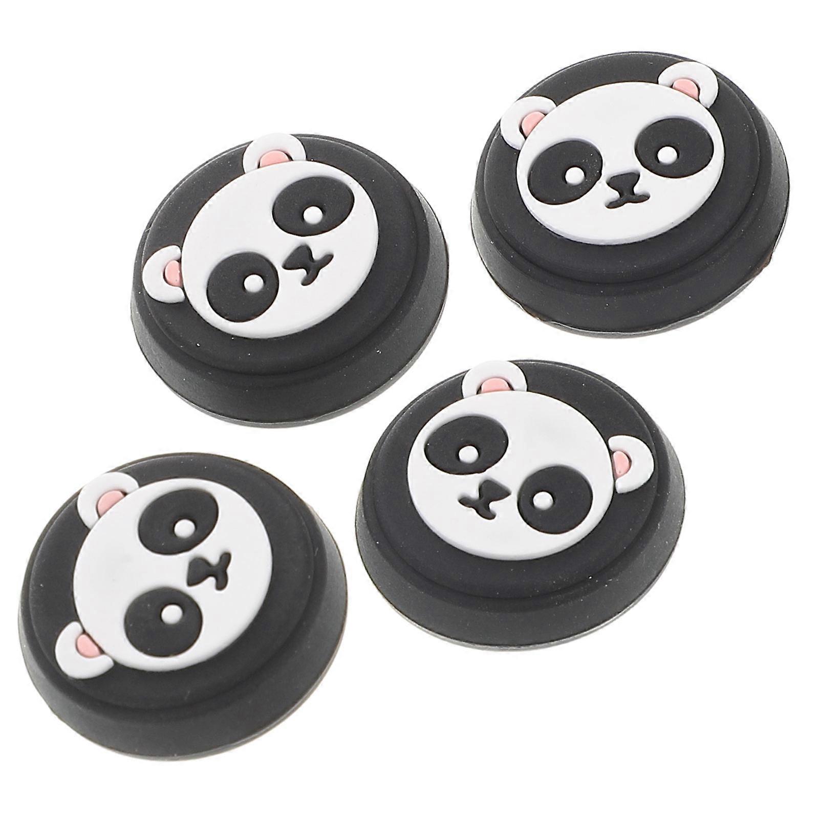 Joystick Thumbstick Covers with Panda Design for Enhanced Precision 4Pcs Silicone Caps