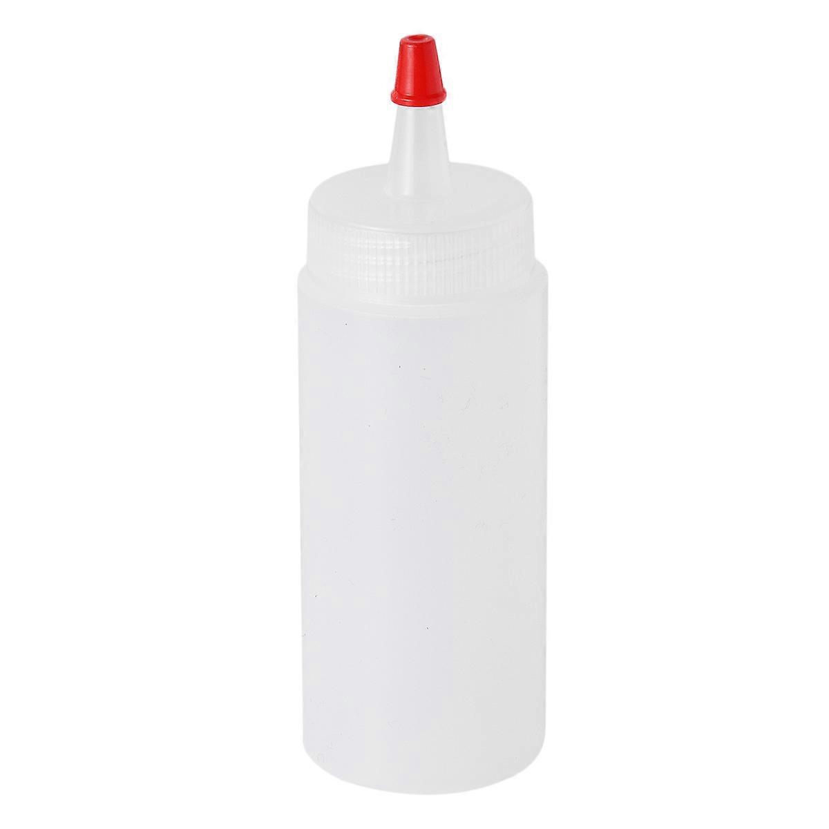 Condiment Squeeze Bottle with Lid for Storage Use Sealed and 6pcs 120ml White PE Bottles