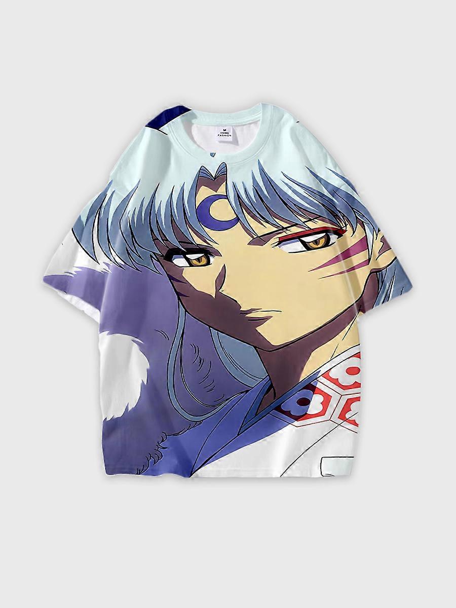 T-shirt round neck Role Pattern loose short sleeve D1317