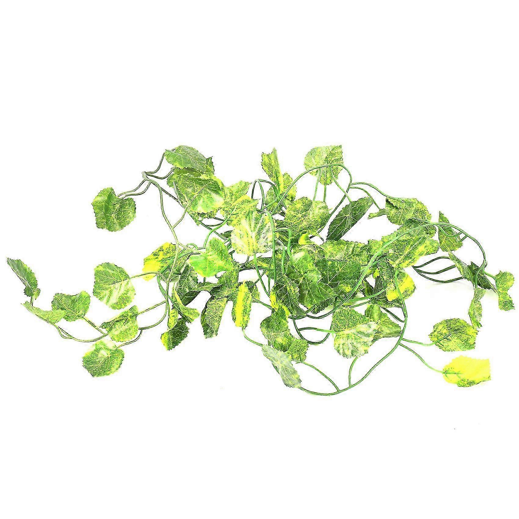 2M Long Artificial Plants Green Ivy Leaves Artificial Grape Vine Fake Parthenocissus Foliage Leaves
