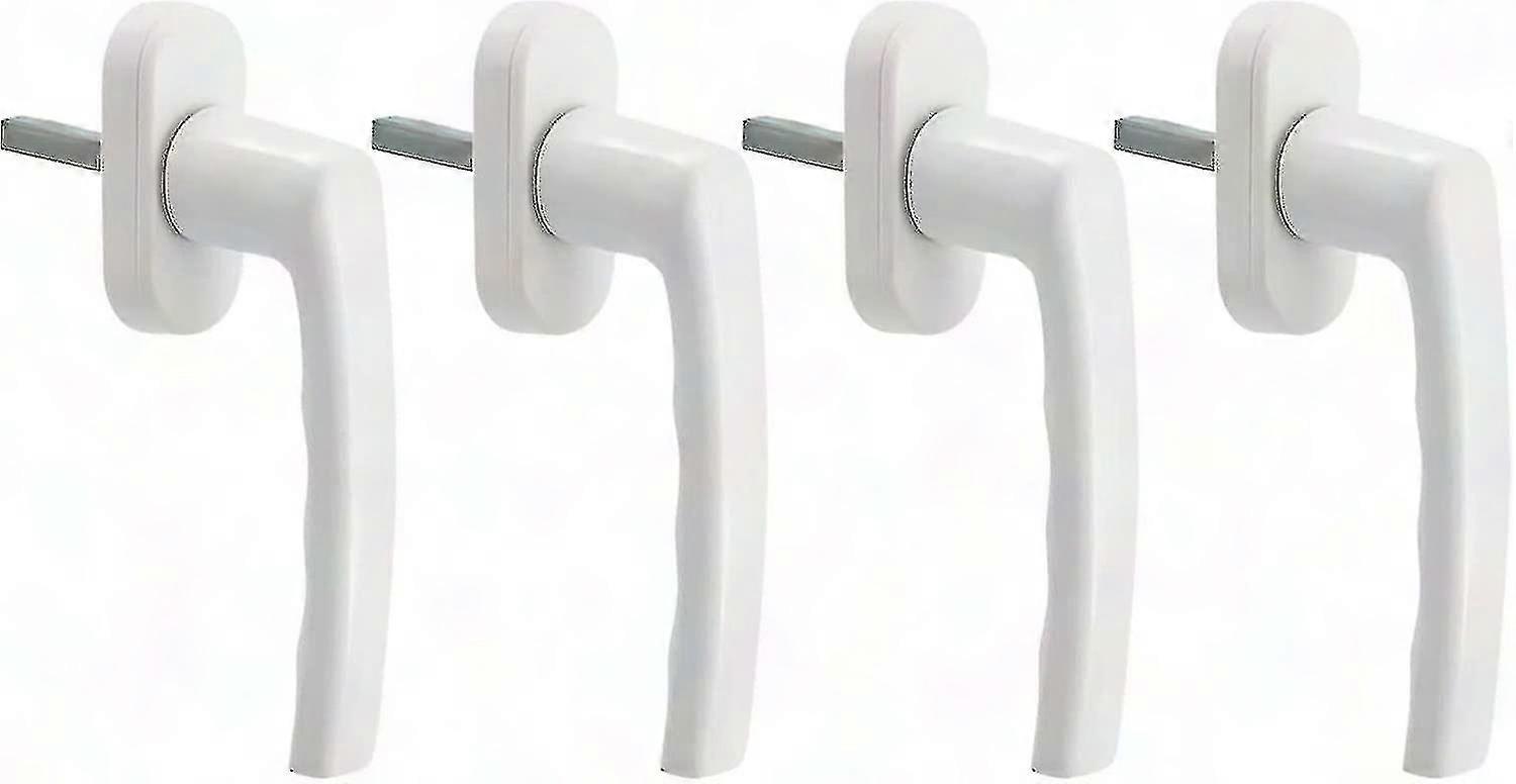 Universal White Window Handle 4-Pack, Aluminum Left/Right Opening for All Windows