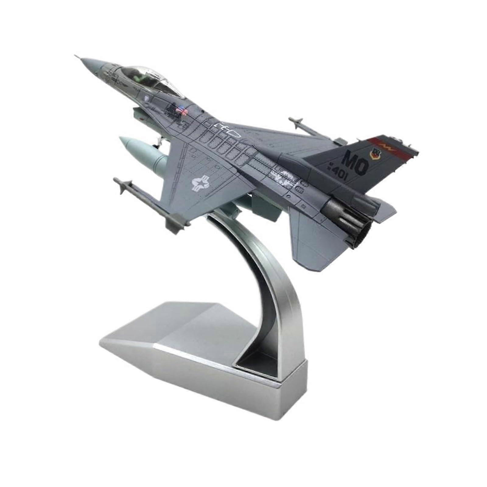 Model Aircraft 1:100 Scale F16C Falcon Die-Cast Alloy Fighter Jet Miniature Display Model