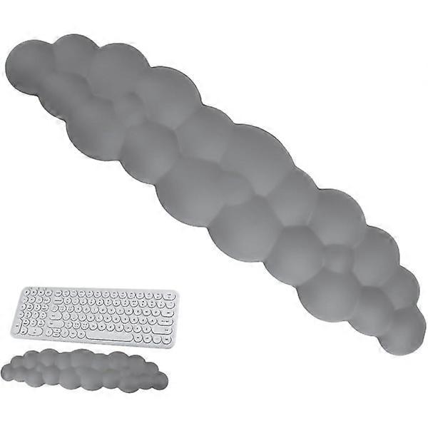 Keyboard Cloud Wrist Rest, Soft Comfortable Cute Keyboard Wrist Rest Non-Slip Ergonomic Support Cloud Desk Wrist Rest & Memory Foam (gray)