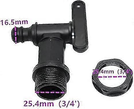 1000l Kunststoff Tankhahn, Ibc Wasserspeicher Box Adapter, Gartenschlauchhahn Adapter (Kupfer)