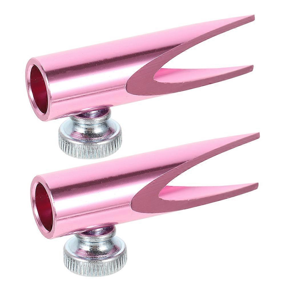 Pink Aluminum Alloy Dual Slot Pencil Sharpener for Eyebrows Eyeliner and Lip Pencils for Daily Use 2pcs