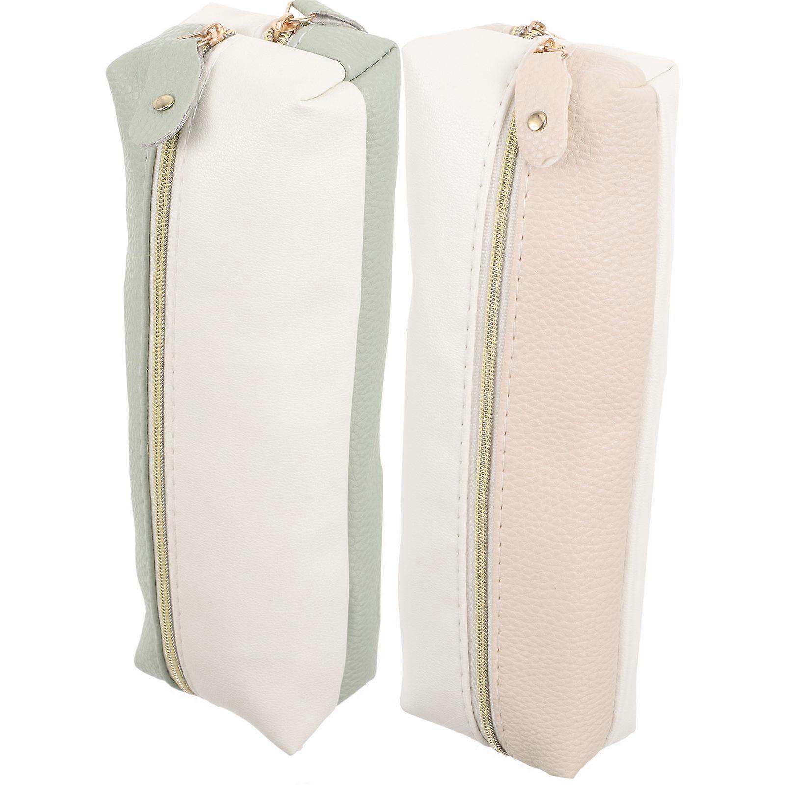 Slim Pencil Case for Office Use Made of PU in Assorted Colors with Compact Size 7.8x3.9 inches