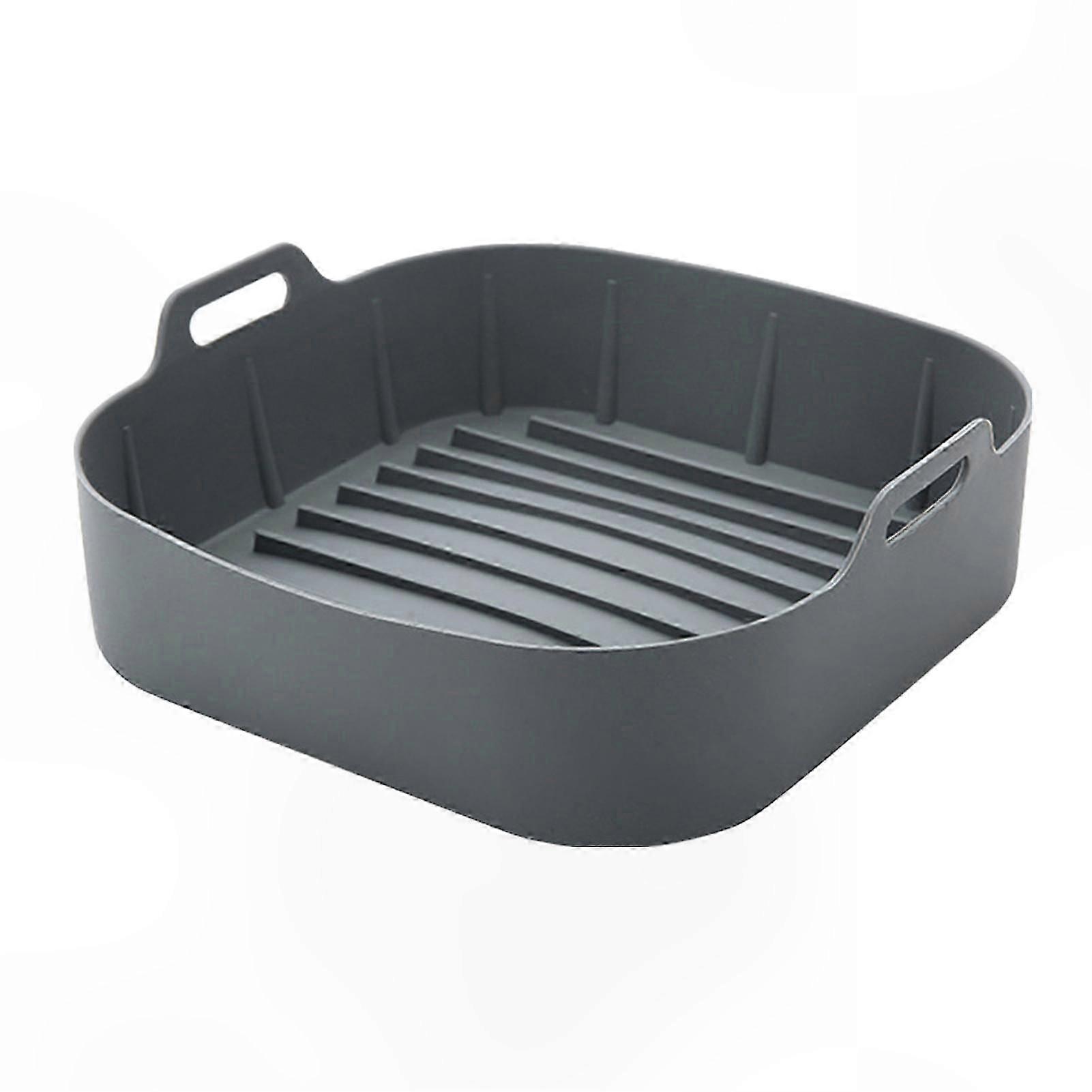 Non-Stick Silicone Baking Liners with Handles for 4-6 Qt Air Fryers Oven Safe Reusable Pan Liners Food Grade Accessory
