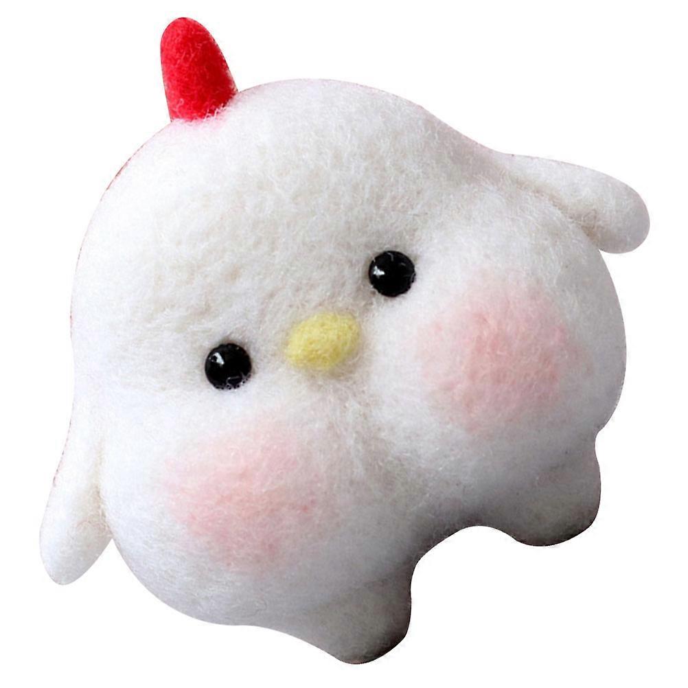 Felting Set For Crafts Handmade Doll Shape Starter Materials For Parent-Child Activity White Wool 1 Set