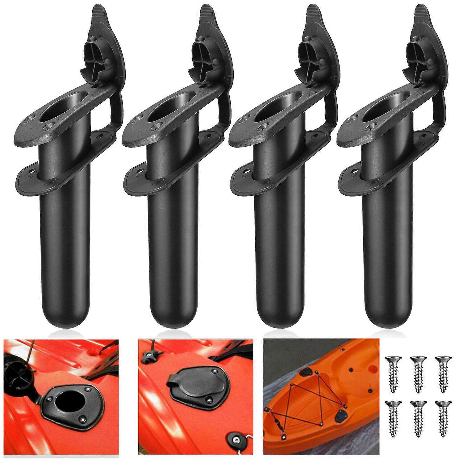 אביזרי חכה סיפון מחזיק מוט קיאק דייגי 30 מעלות זווית עיצוב ABS חומר 2 יחידות