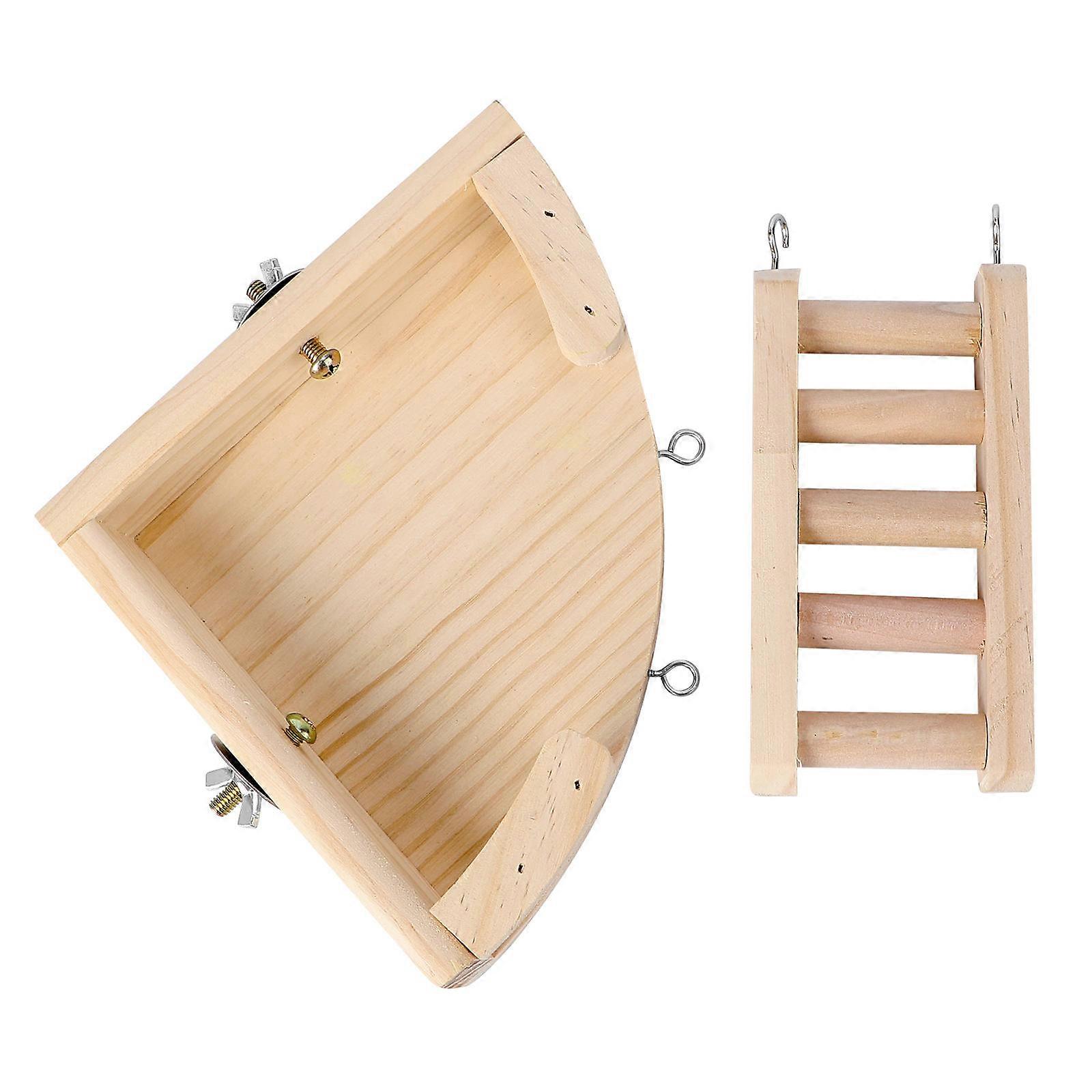 Hamster Ladder Toy for Pet Made of Durable Plastic Beige Color Suitable for Small Animals