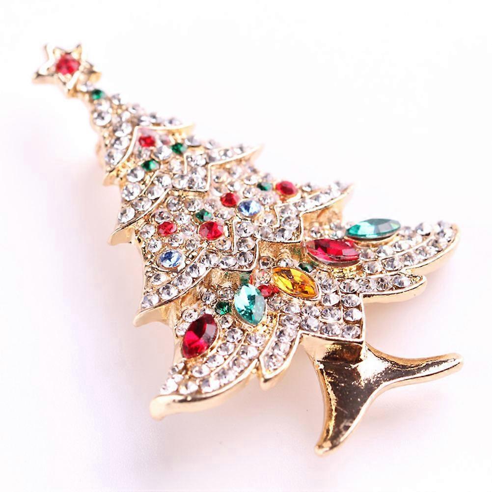 Stylish Multi Colored Christmas Tree Brooch Accessory For Festive Occasions Like Christmas 1Pack