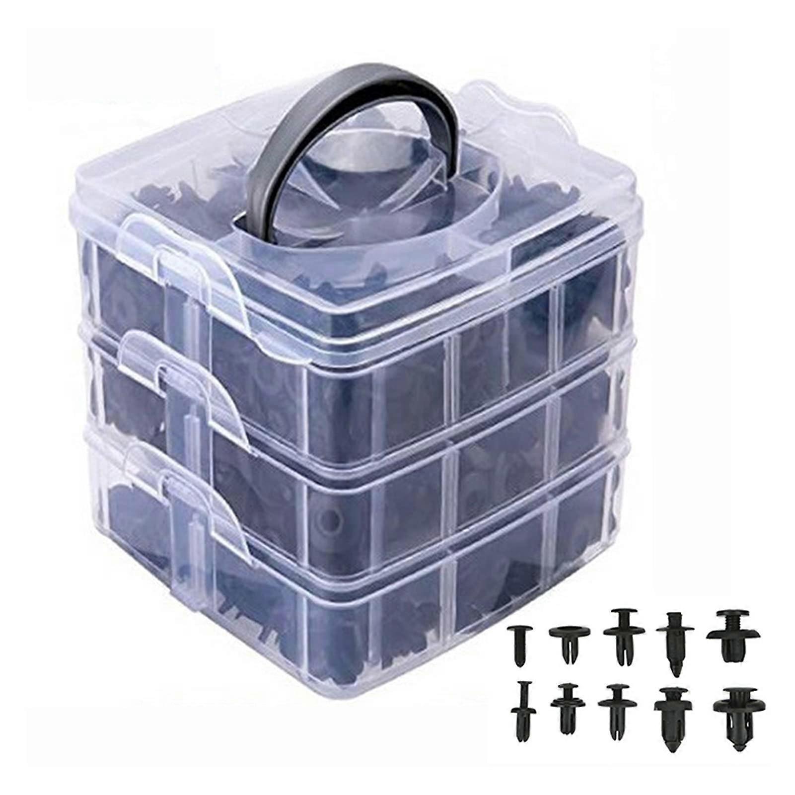 620 pieces/box Auto Fastener Clips Trim Kit Auto Body PushPin Rivet Trim Panel Fastener Clip Molding Tool for Auto