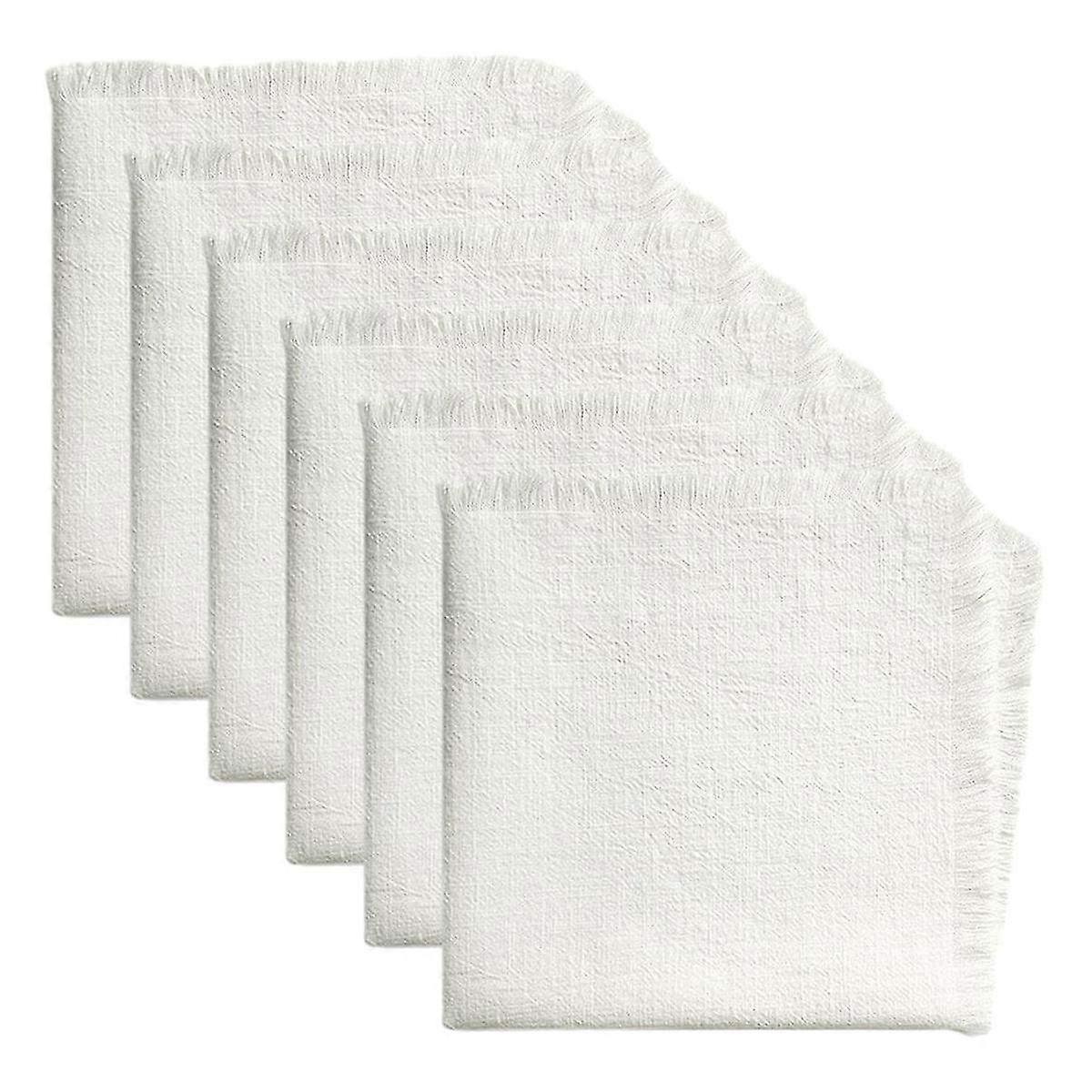 Set of 6 Rustic 45x45cm Cotton Linen Grain Napkins - Ideal for Dinner Parties, Weddings, & Baby Showers with Stylish Cheesecloth Design