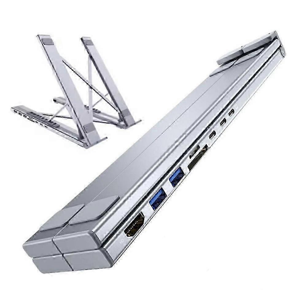 8 In 1 Laptop Stand USB C HUB Laptop Docking Station Support