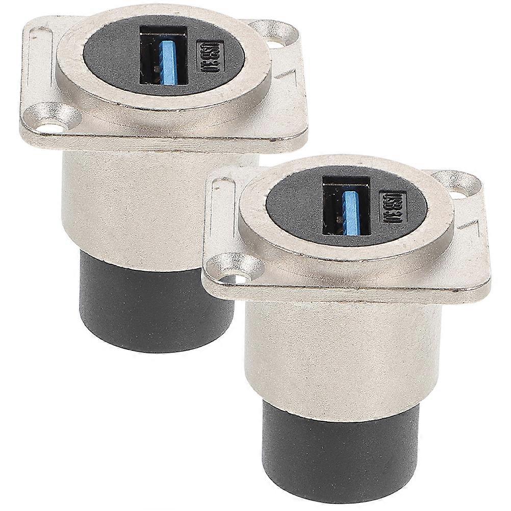 USB Pass Through Connector Silver PC and Metal Material for Industrial Use 3.0 Panel Mount Coupler Adapter