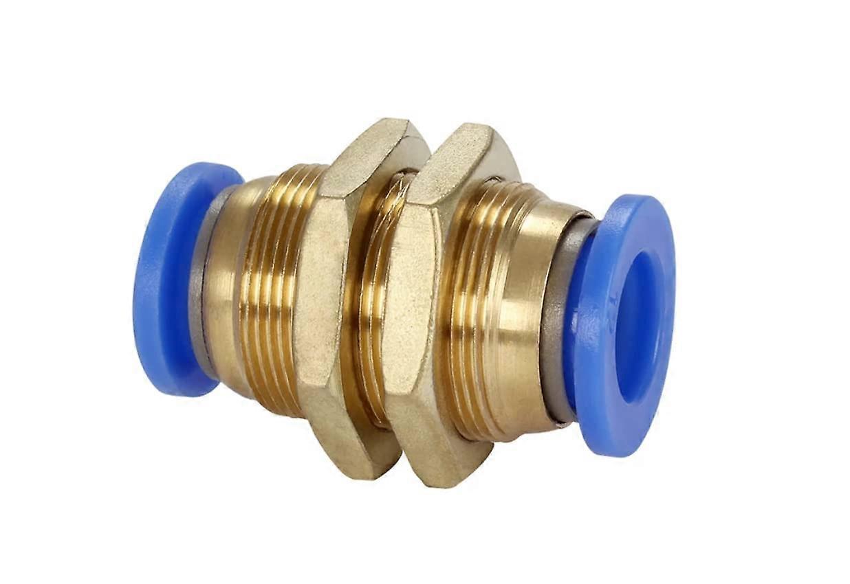 Pneumatic Bulkhead Fitting IQS 4 mm 6 mm 8 mm 10 mm 12 mm Hose Connector Straight (Diameter 6 mm on Both Sides) Ø 6mm both sides