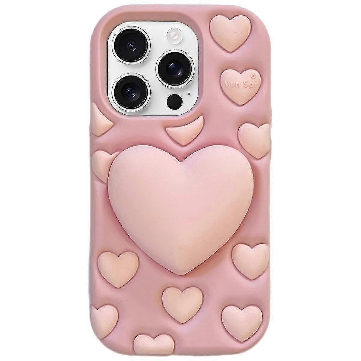 2025 3D Heart Holder Silicone Phone Case
