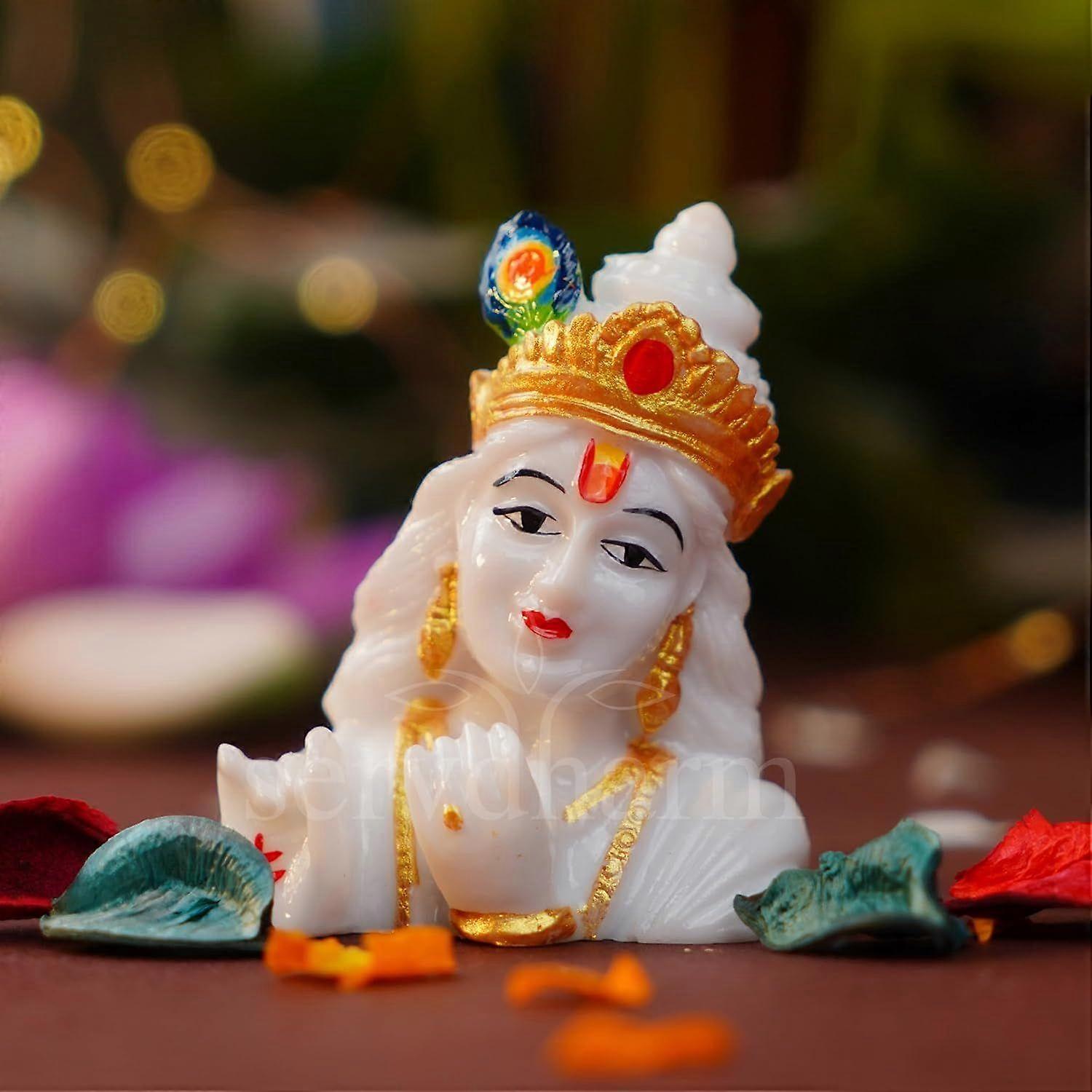 Resin Krishna Idol Decorative Idols & Figurines (Krishna Face)