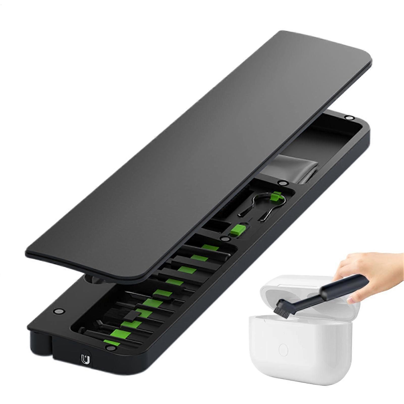 Keyboard Cleaner with Wrist Support | Soft Anti-Slip Cleaning Set for Computer Accessories at Home | Black Color