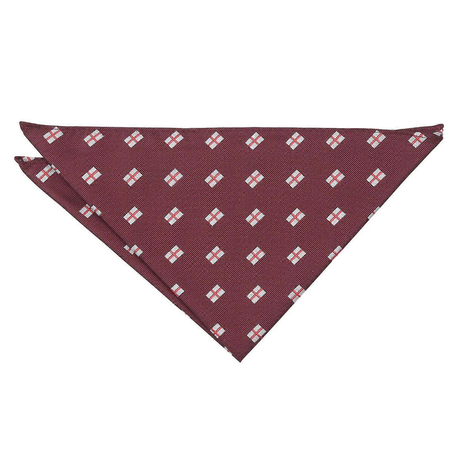 Burgunderrotes Einstecktuch mit St. Georges-Flagge