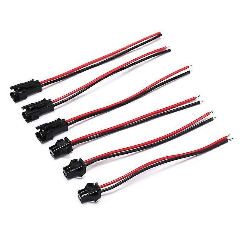 10pairs 10cm longo jst sm 2pins plugue macho / fêmea conector de fio conector rápido