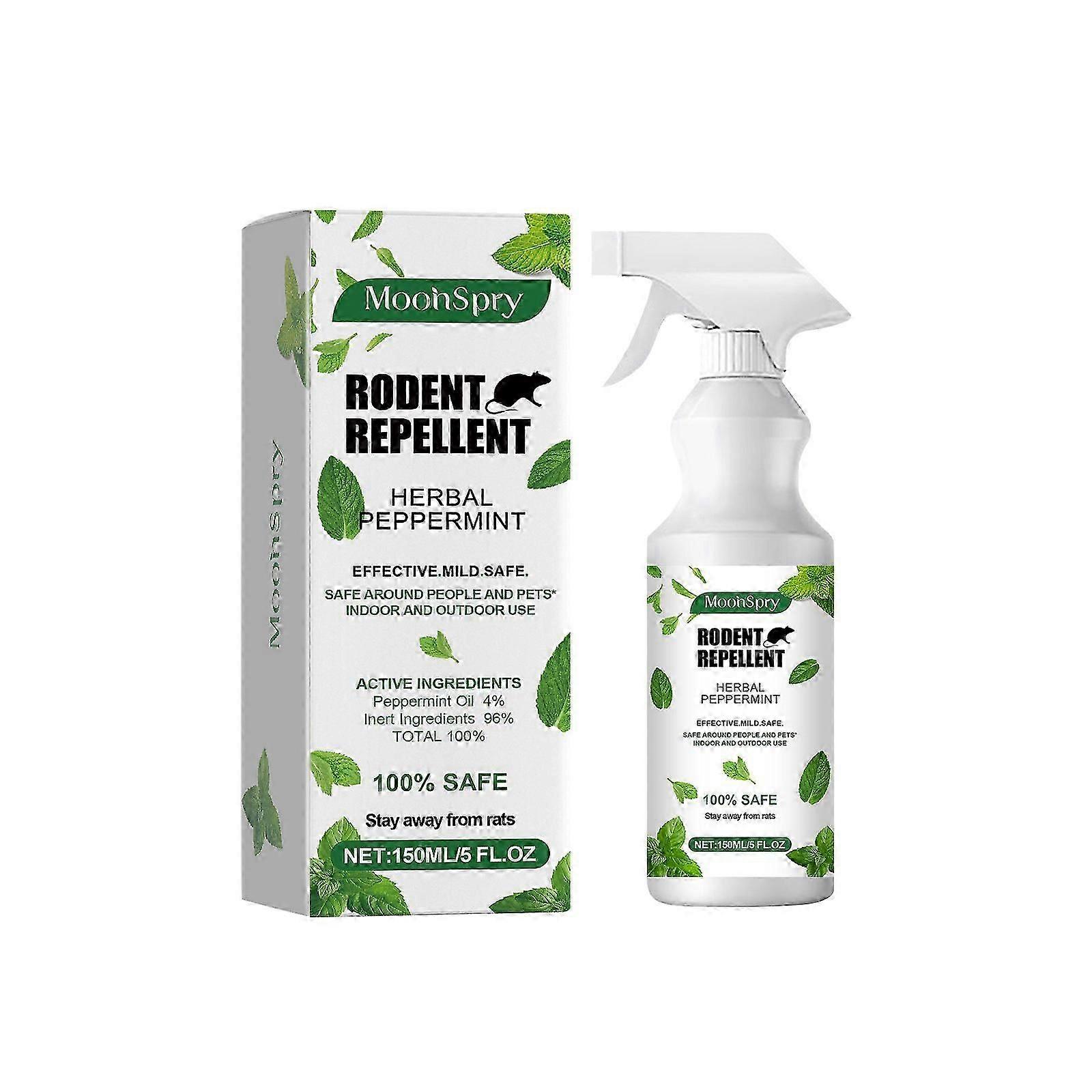 Natural Peppermint Rodent Repellent Spray - Effective Outdoor Mouse Deterrent for UK Gardens