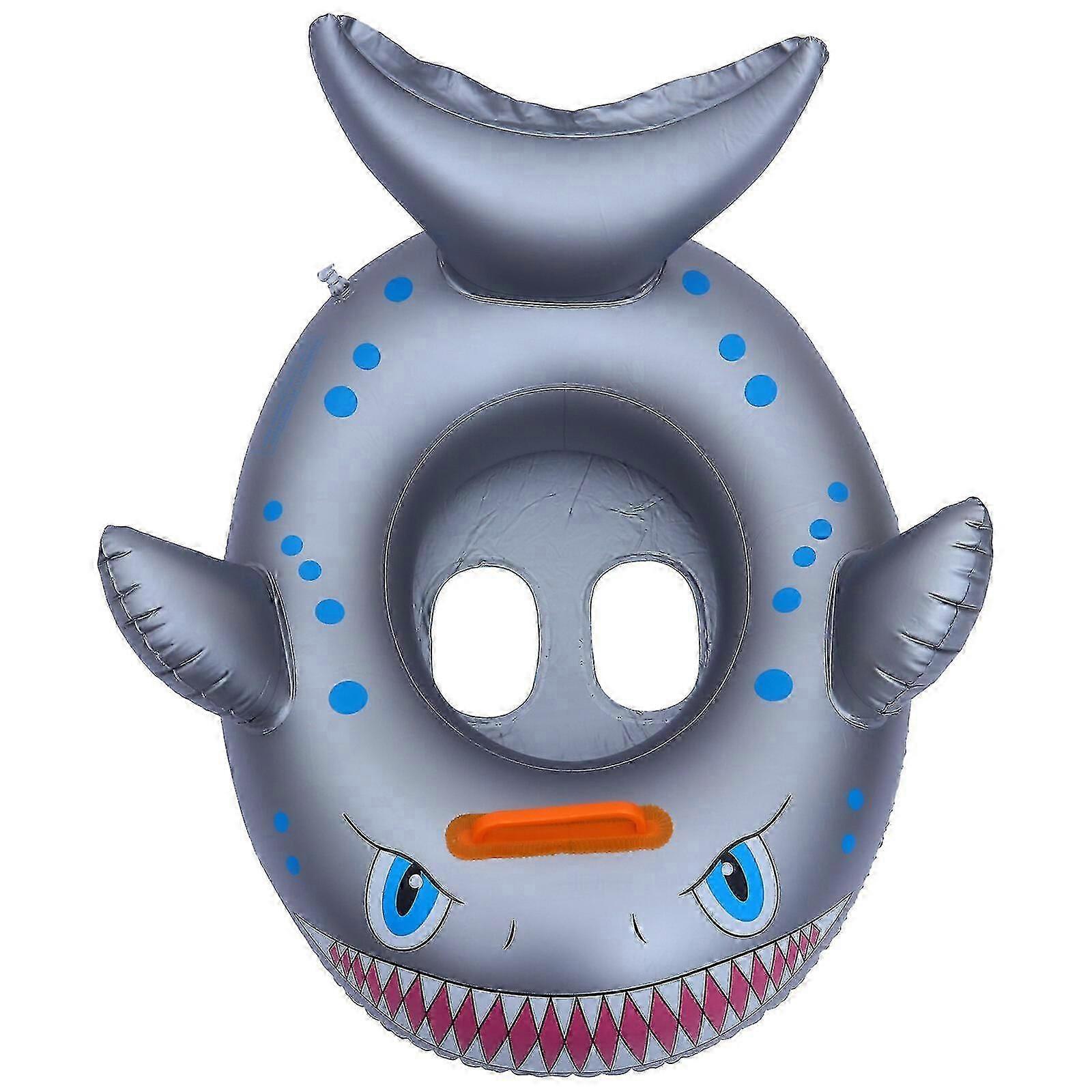 Inflatable Baby Swimming Ring with Fun Shark Design - Summer Pool Float Toy for Toddlers - Random Pattern