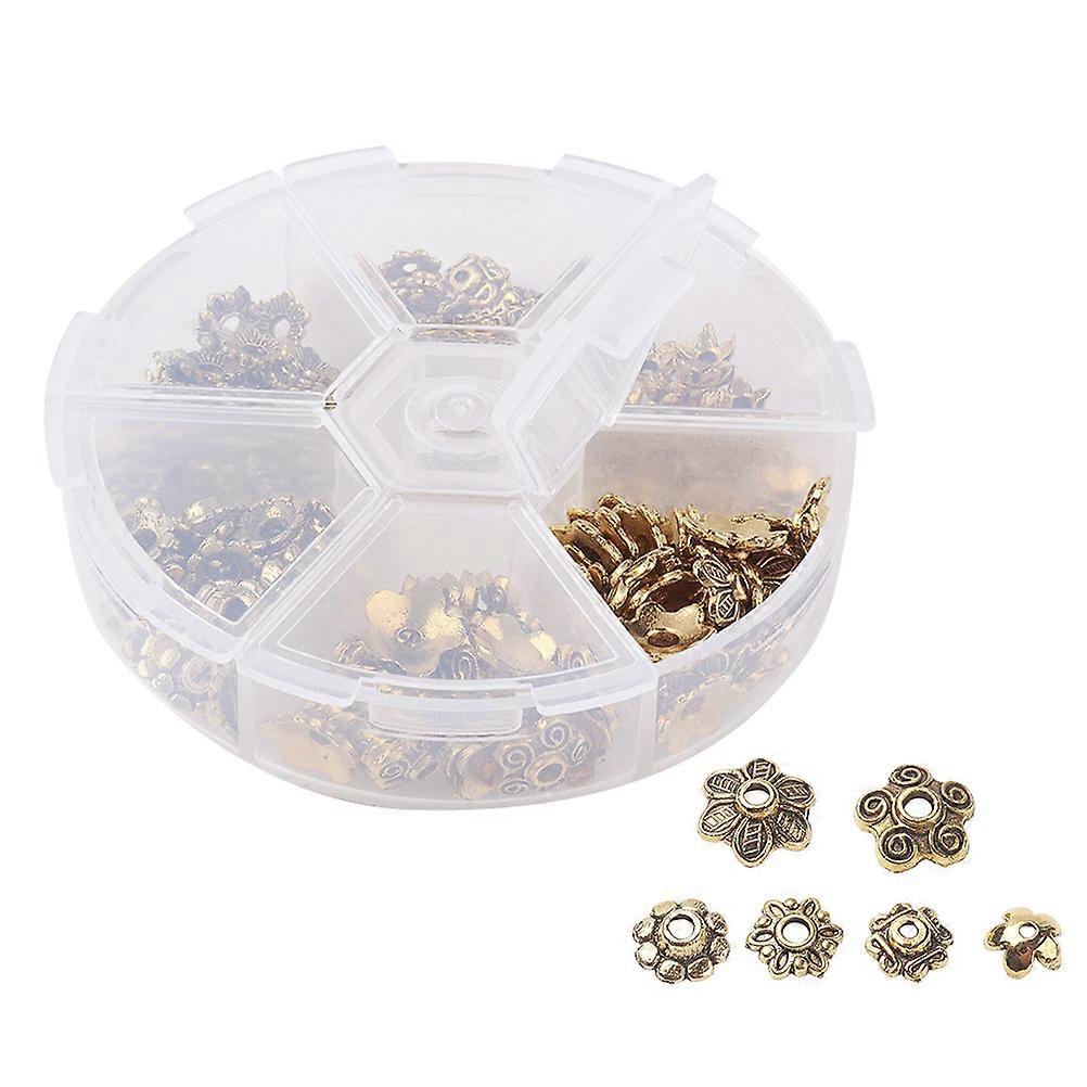 Alloy Flower Petal Spacer Beads 180PCS Retro Design Ideal for Jewelry Making Activities for and DIY Enthusiasts