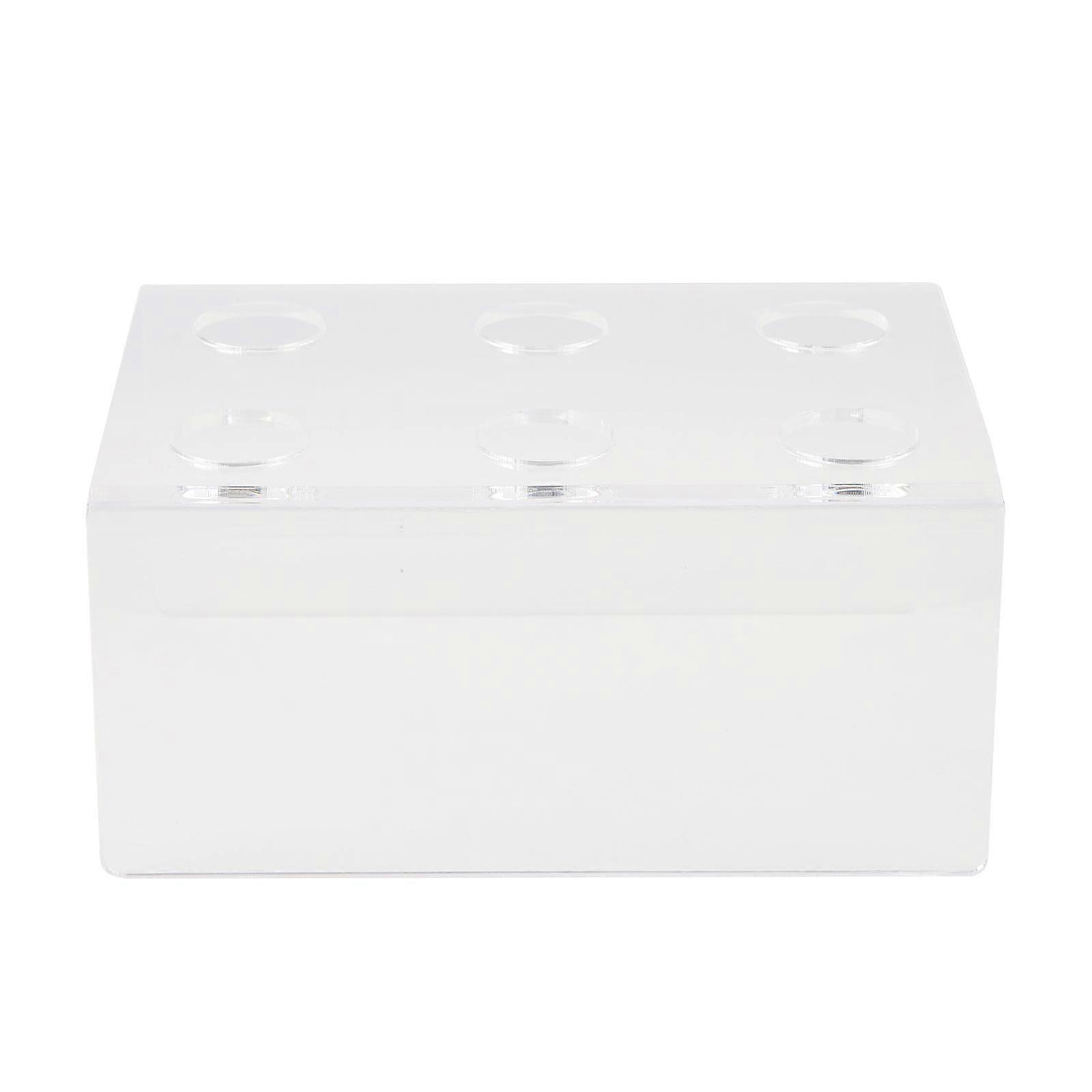 Transparent Acrylic Ice Cream Cone Holder for Storage and Sturdy with Spaced Round Holes 6.5 Inch