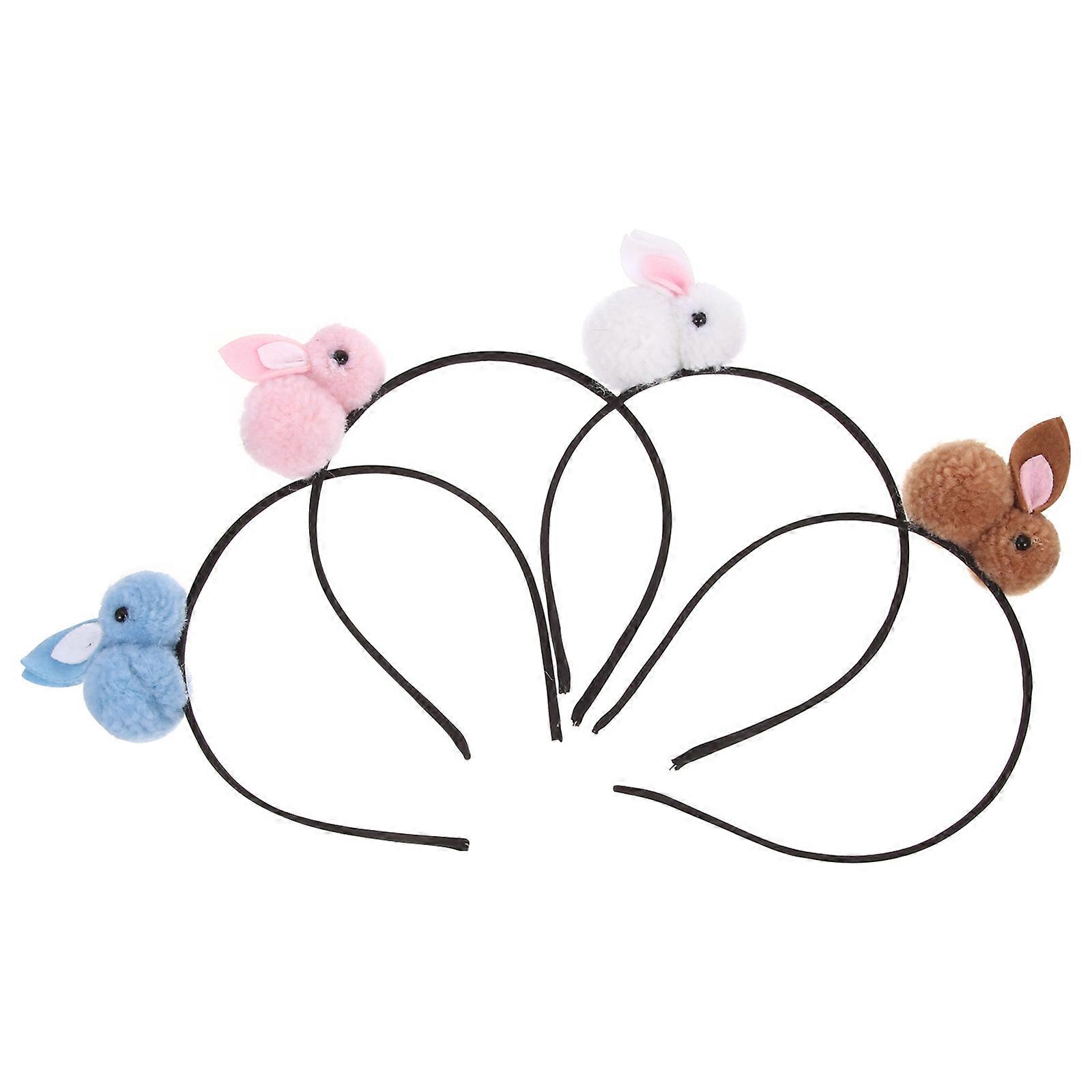 Masteelf 4pcs Bunny Designed Hairband for Easter Creative Headwear Prop