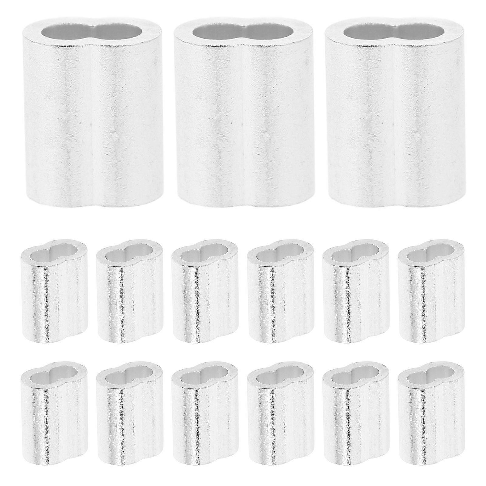 120pcs Aluminum Wire Crimping Loop Sleeves for Multiple Cable Types – and Efficient Connectors for Electrical and Construction Applications