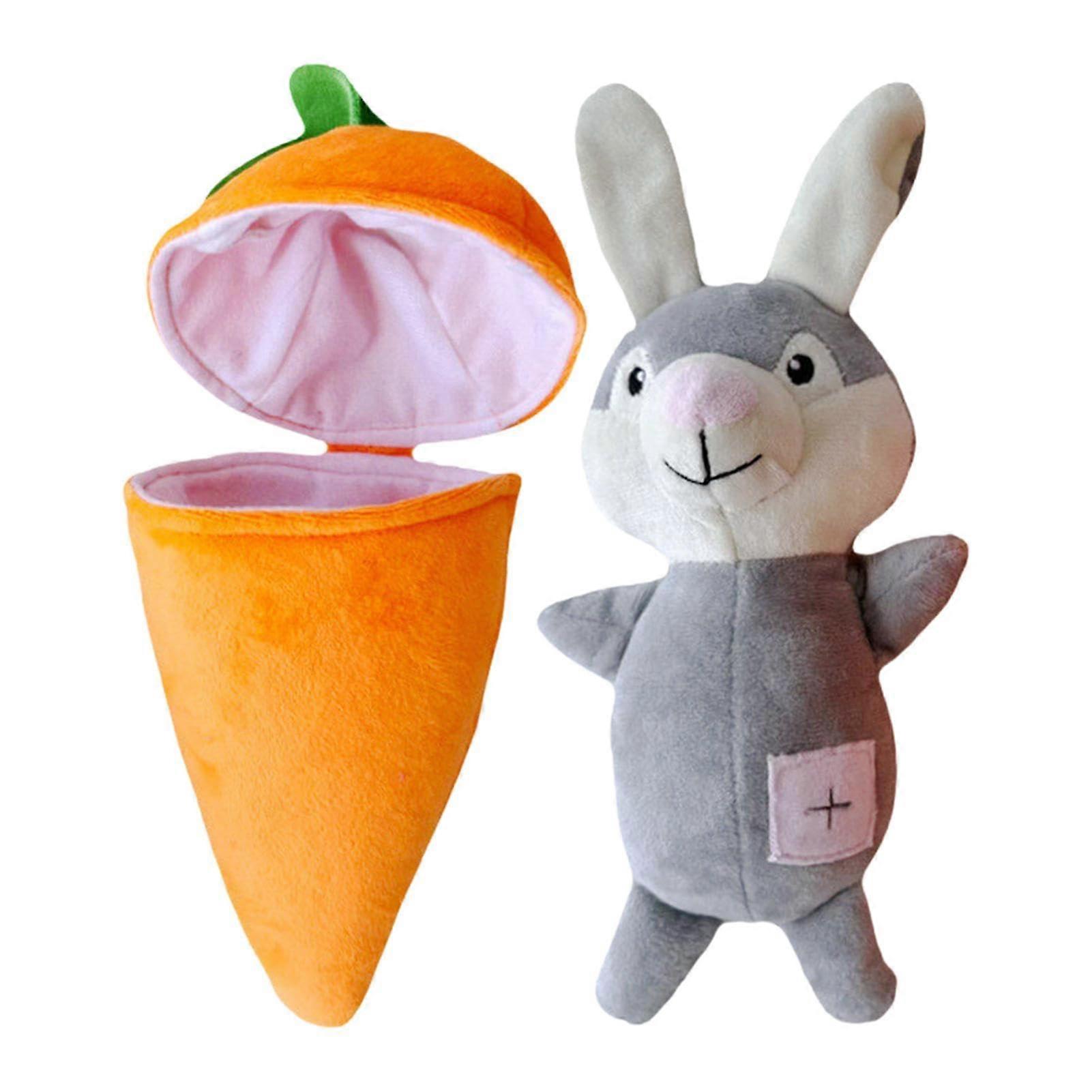 Dog sniffing toy, cartoon sniffing puzzle, plush dog toy, colorful dog puzzle toy, plush animal toy for small, medium, and large dog breeds carrot