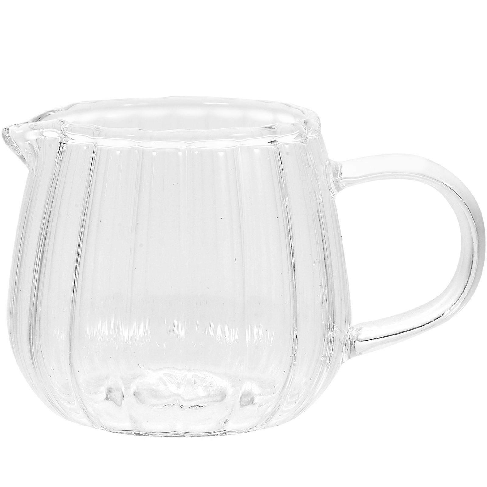 Crémier en verre pichet tasse Pot de crème à café avec bec verseur Mini pichet à lait en verre (60ml)