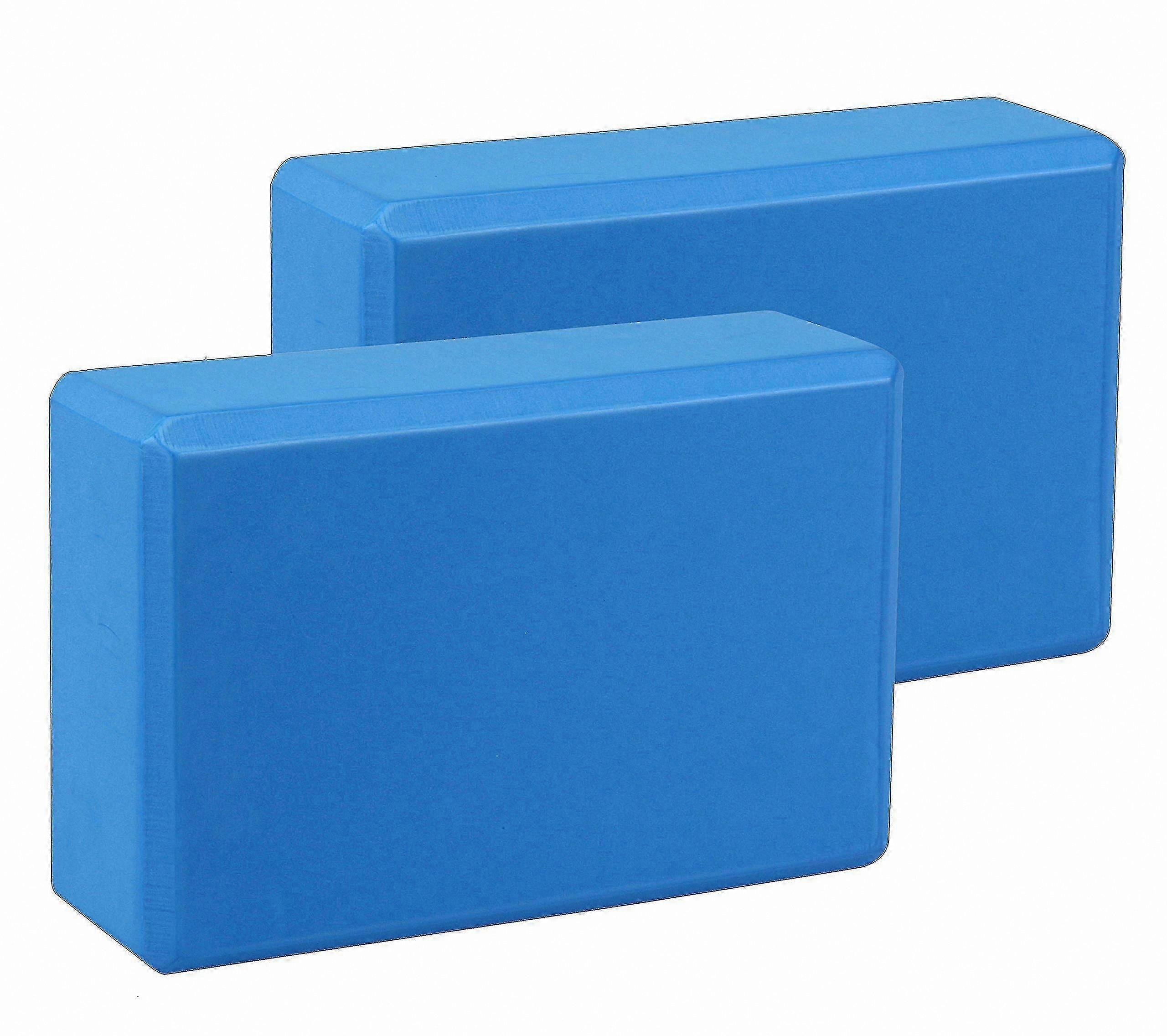 High-Density Foam Yoga Blocks, 2 Pack, Lightweight & Anti-Slip, Comfortable Support for Fitness & Yoga (Blue)