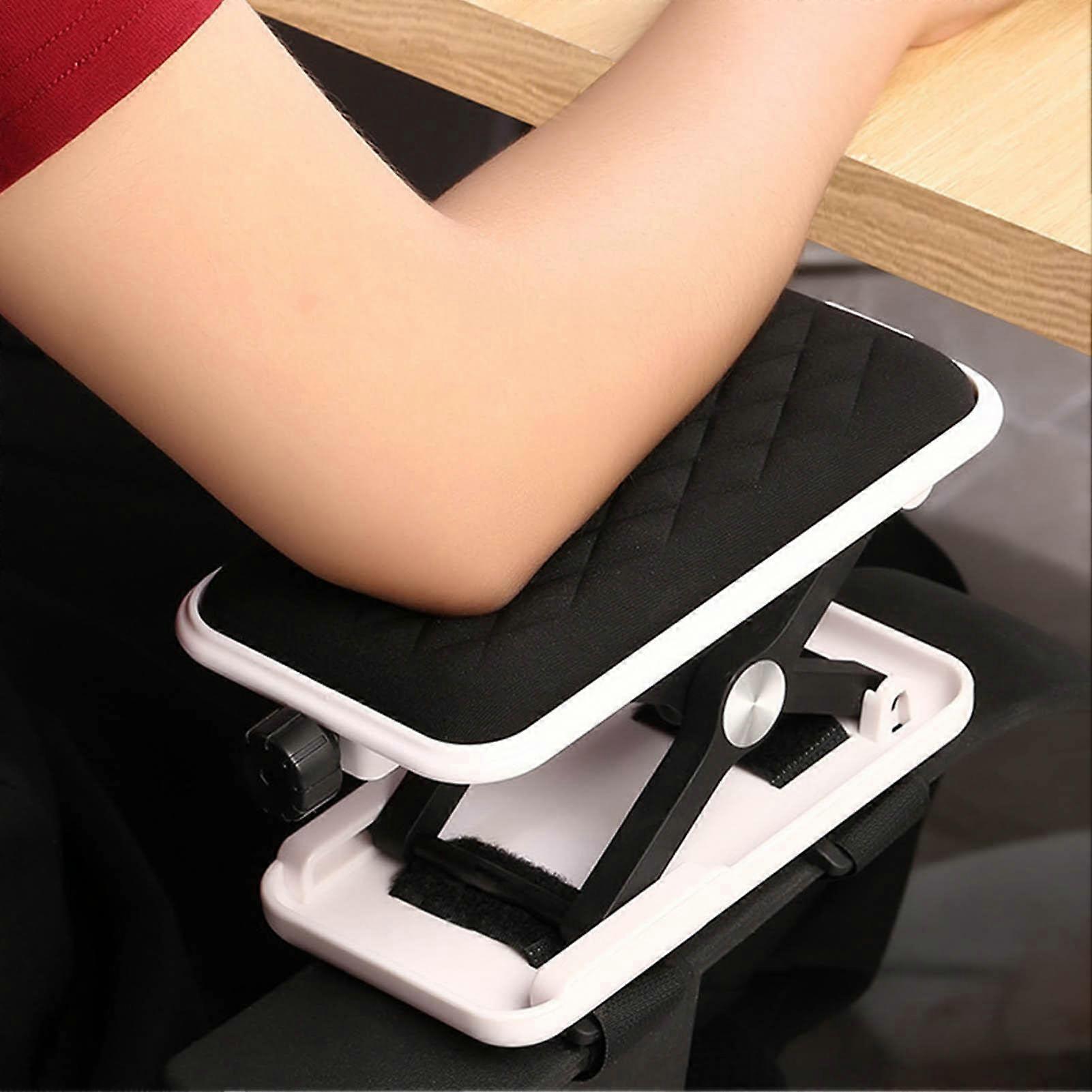 Computer Armrest  Adjustable Arm Rest Desk Armrest Support Wrist Rest, Black, Modern, Ergonomic, Memory Foam, Nylon Black and White