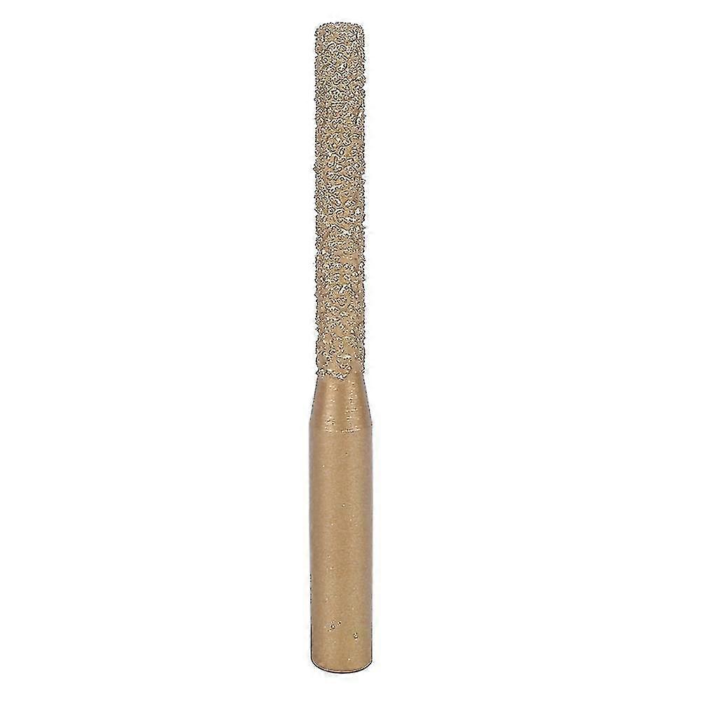 Diamond Router Bit, Brazed Diamond Profile Wheel Router Bit, Golden Brazed Straight Shank for Quartz Stone Marble Seam Knife(6.35 * 5 * 65mm) NCQJR