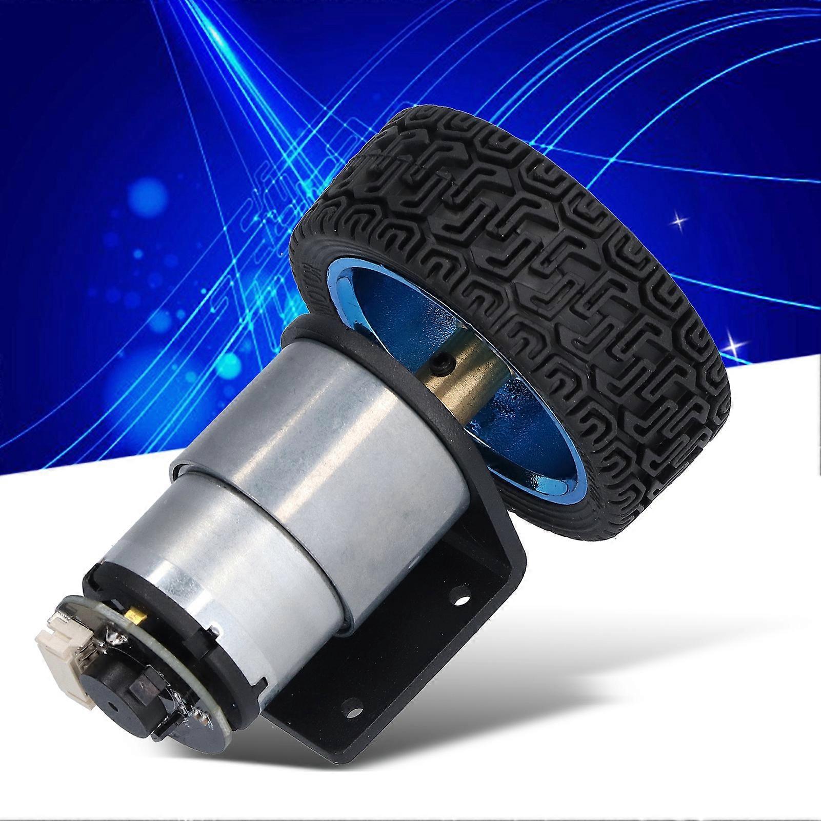 Encoder Motor Set Kit 6mm Shaft with Mounting Bracket for Smart Car Robot DIY DC6V JGB37‑520100RPM 