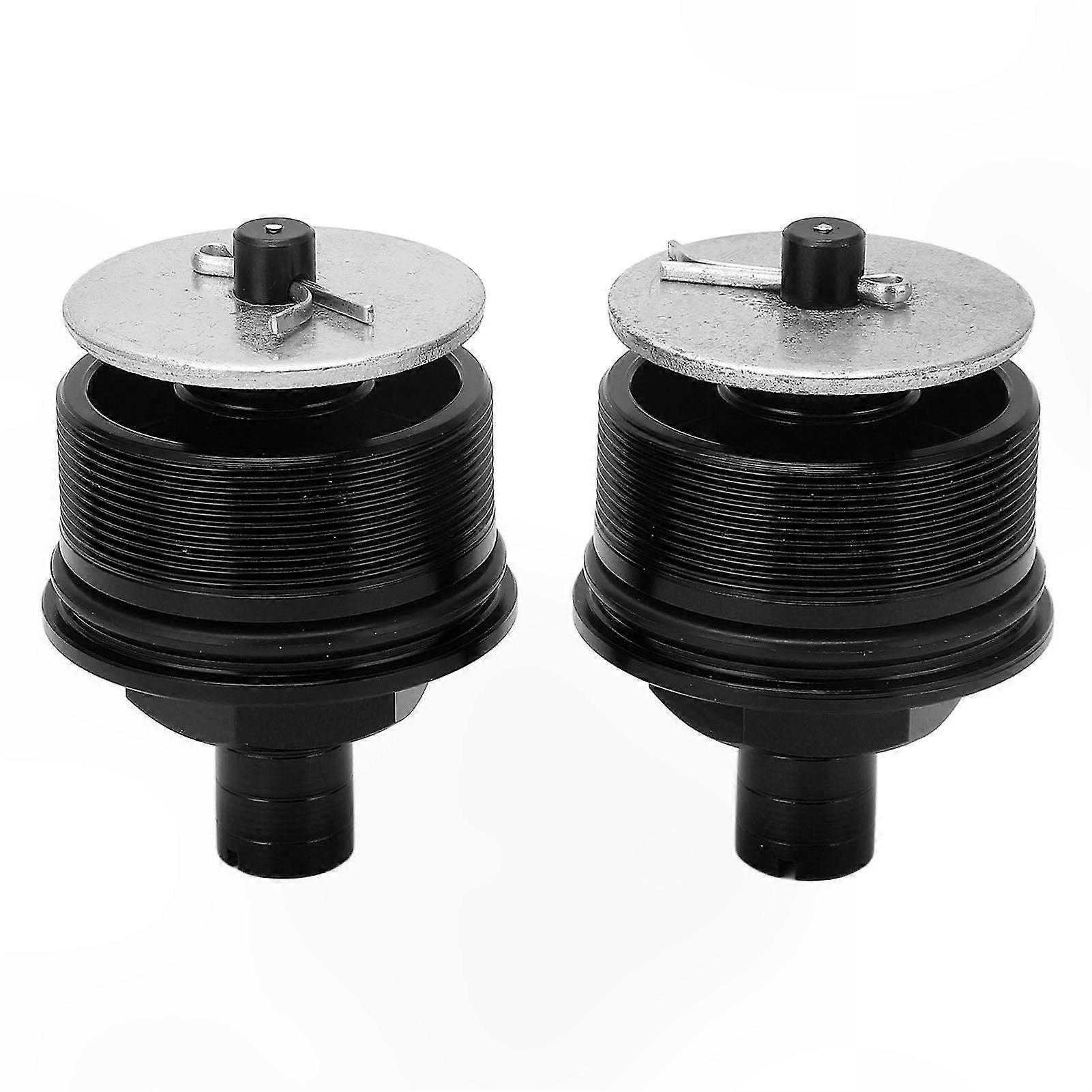 2pcs Fork Preload Adjusters, Metal Front Shock Absorber Cap for CB400 (Black)
