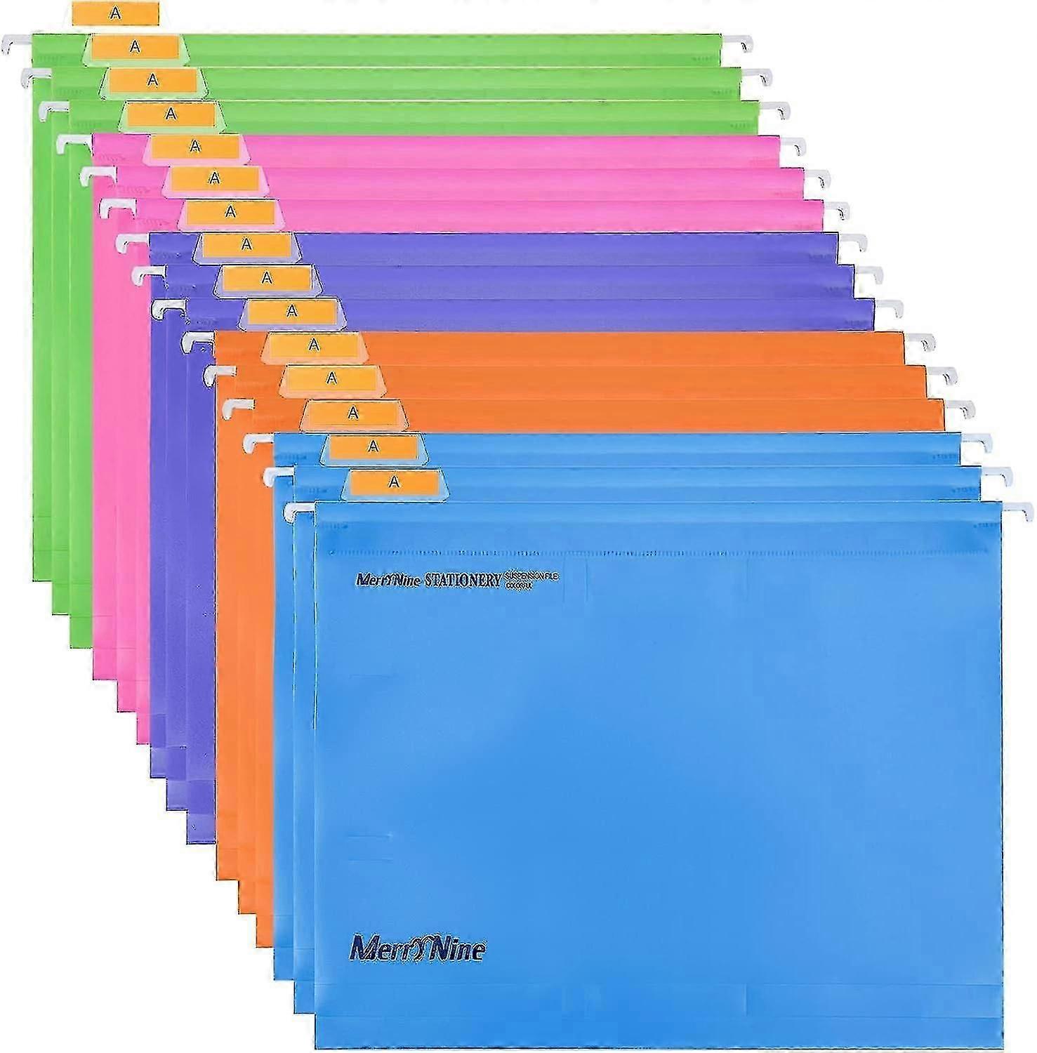 Hanging File Folders, 15pcs Letter Size Suspension Files, Polypropylene Filing Cabinet Suspension Files With Tabs And Card Inserts For School Home Wor