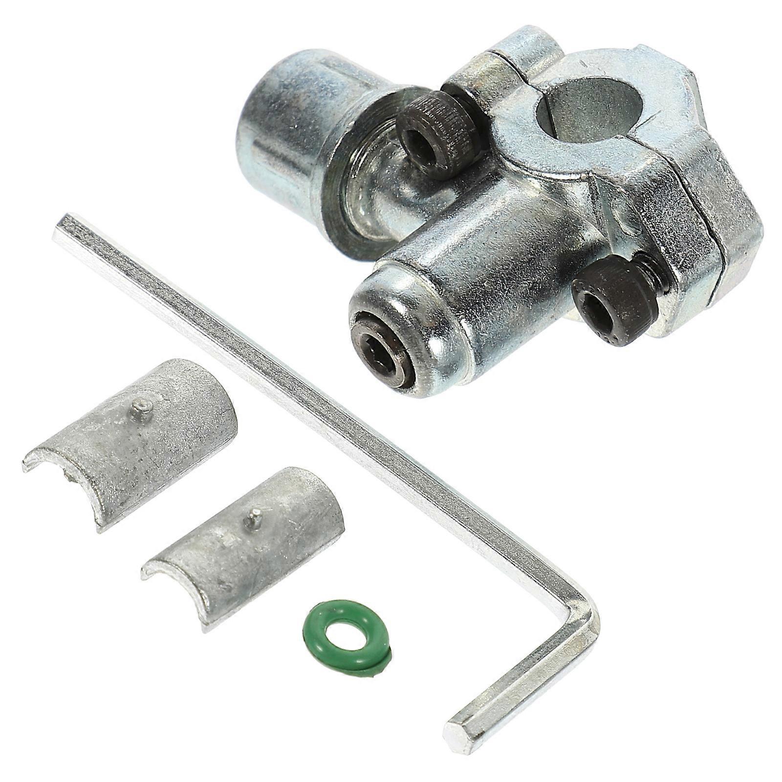 Precision Piercing Valve Valve for Refrigerator Tubing for Refrigeration Equipment Zinc Alloy Silver for Refrigerant Addition 1Set