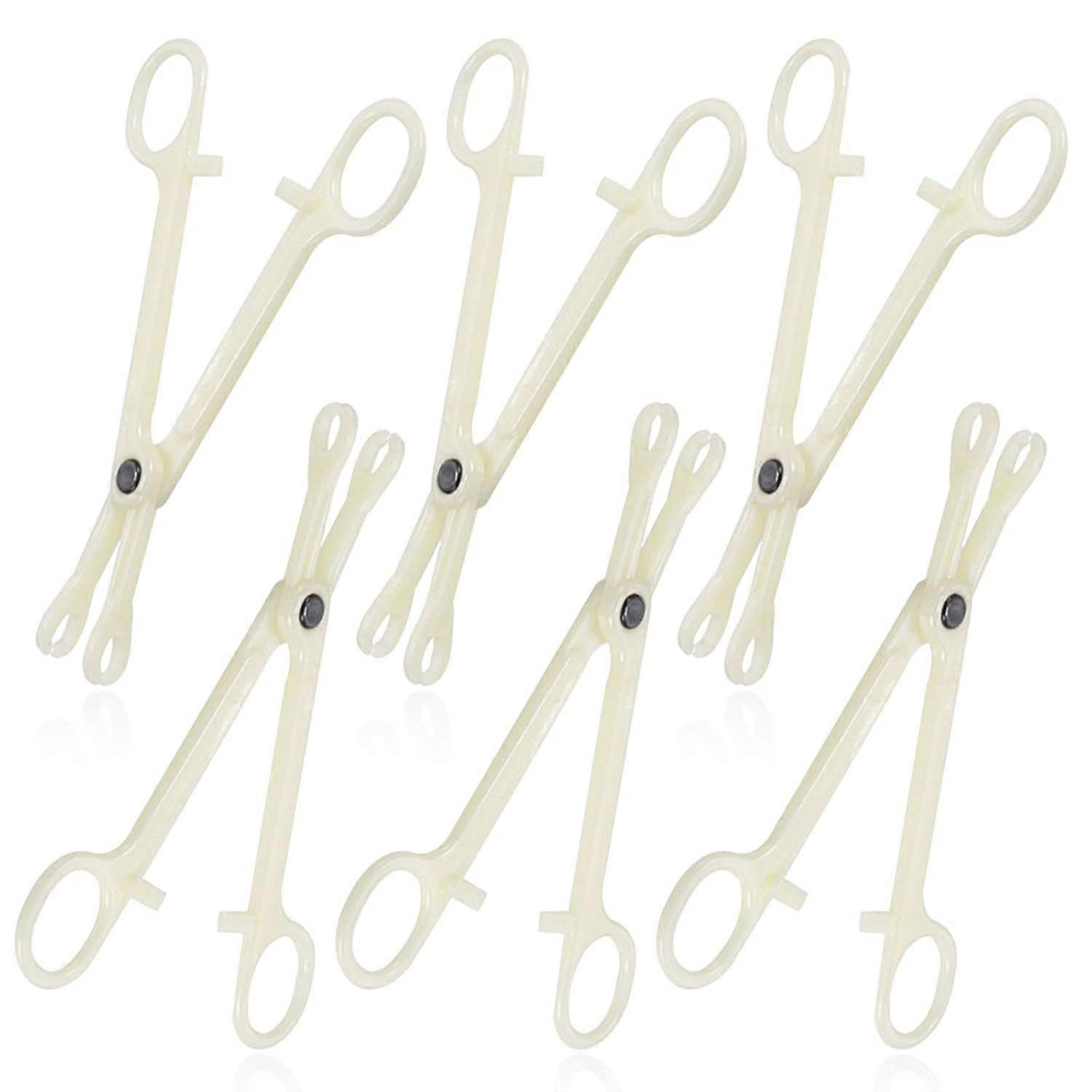 Piercing Clamps - 25Pcs Piercing Forceps Rounded Slotted Disposable Piercing