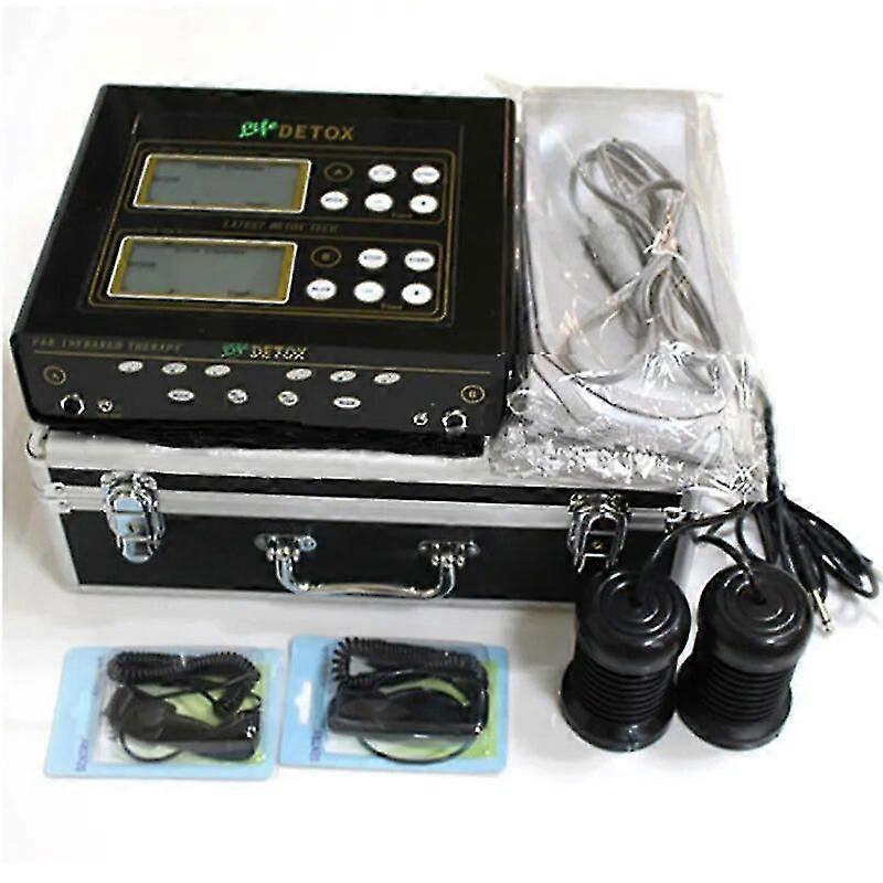 Detox Foot Spa Machine Dual Ionic Cell Cleanse Massage Instrument For 2 Persons Feet Bath Ion With Far Infrared Therapy