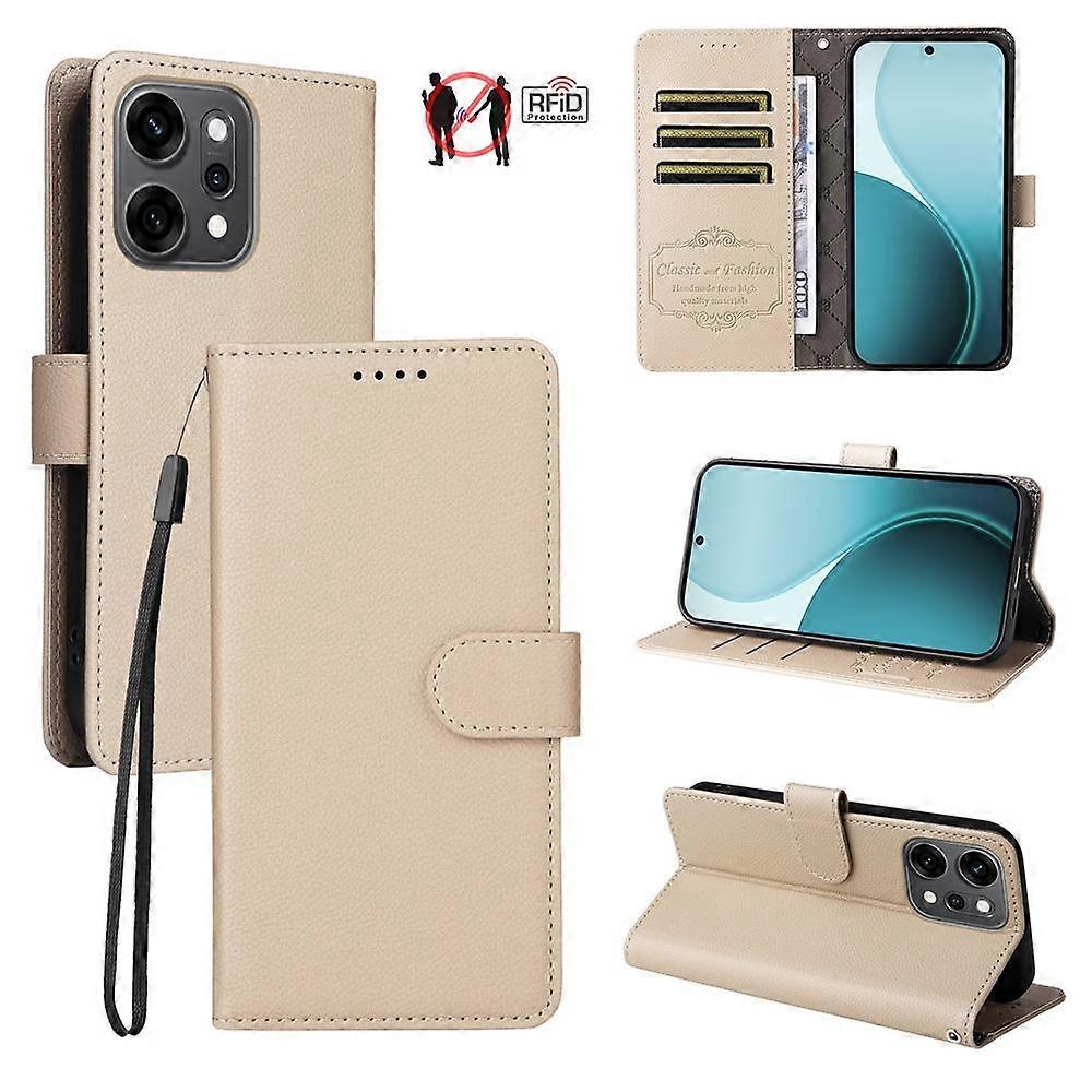 Litchi Texture RFID Blocking 3-Card Wallet Leather Phone Case