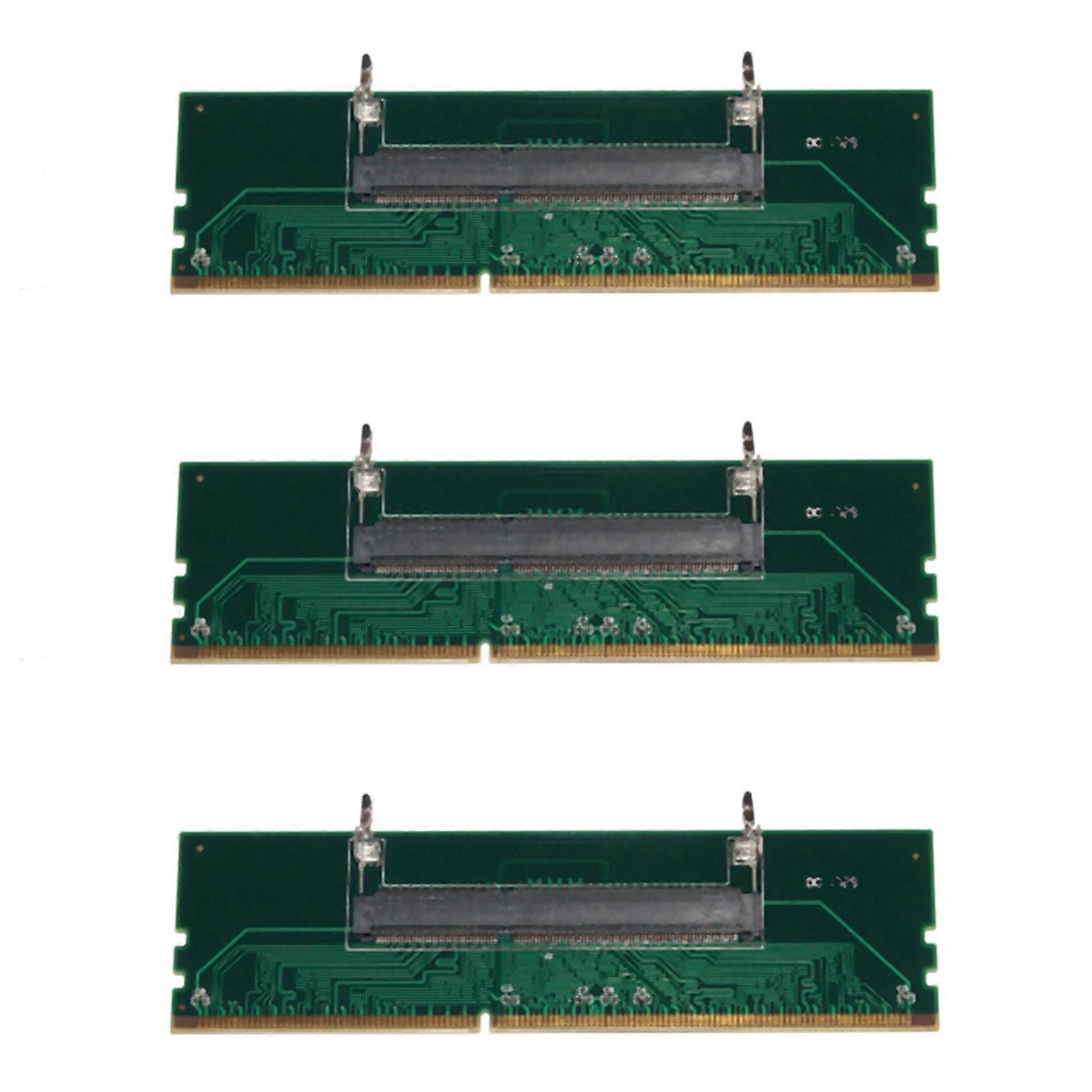 3X 1.5V DDR3 204 Pin Laptop SO-DIMM to Desktop DIMM Slot Memory Adapter