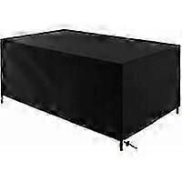 Garden Furniture Cover for Table and Chairs, 210D Oxford Fabric Waterproof Rectangular Cover