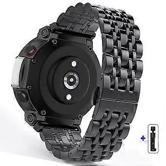 Compatible For Huami Amazfit T-Rex 2 Seven-bead Stainless Steel Watch Band with Butterfly Clasp