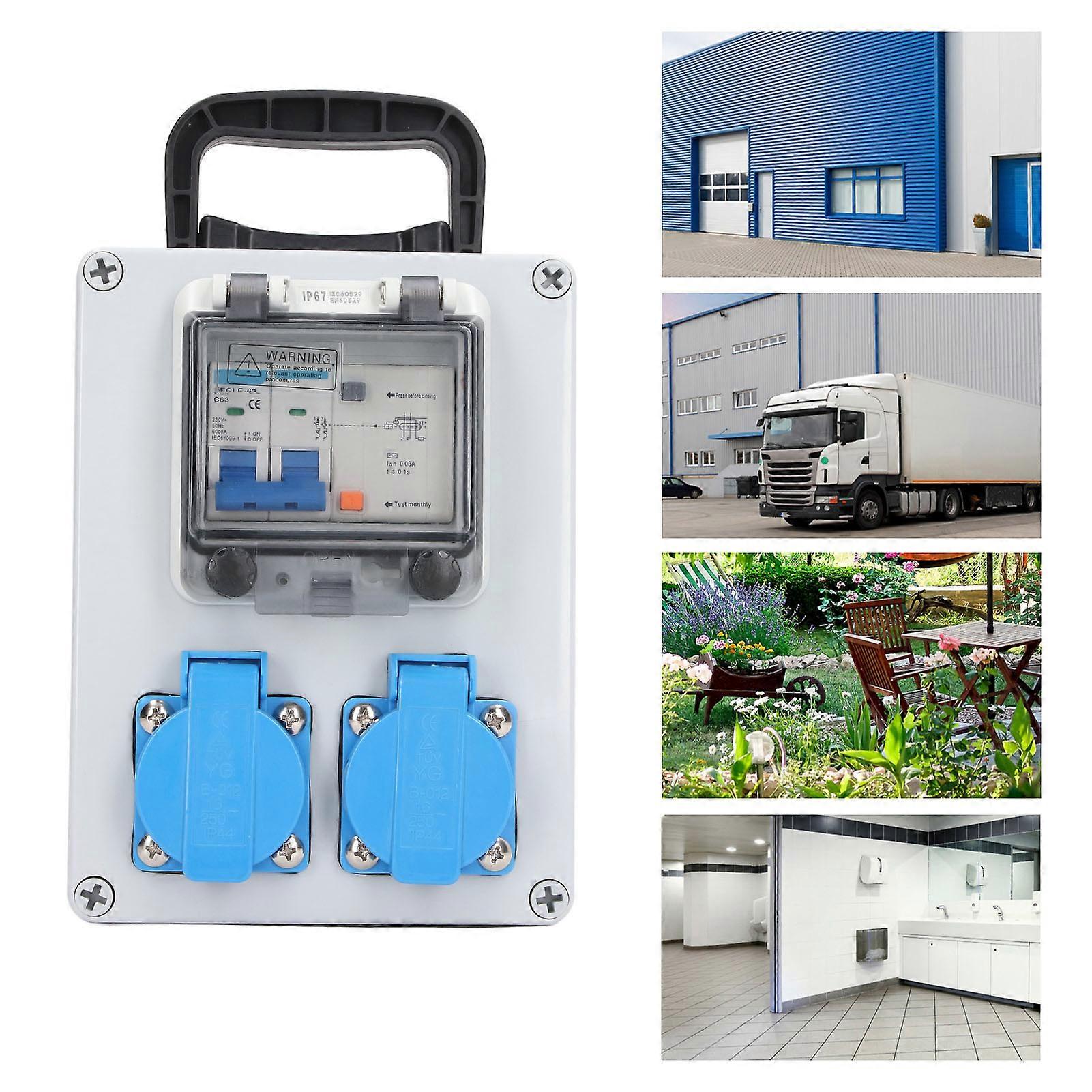 SGKJ 2C 2P+N Wall Socket 250V 16A ABS Waterproof Cover