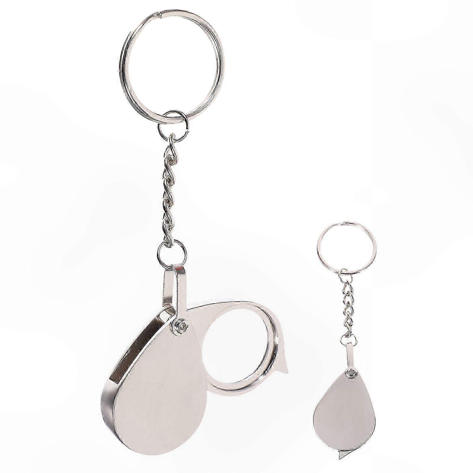 Compact Folding Magnifier Keychain with 15x Lens for Everyday Use