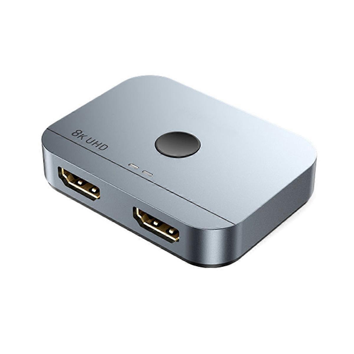 -Compatible 2.1 Switcher 8K 60Hz 4K 120Hz for Laptop PC Monitors TV Bi-Directional 2 in 1 Out HD Splitter A