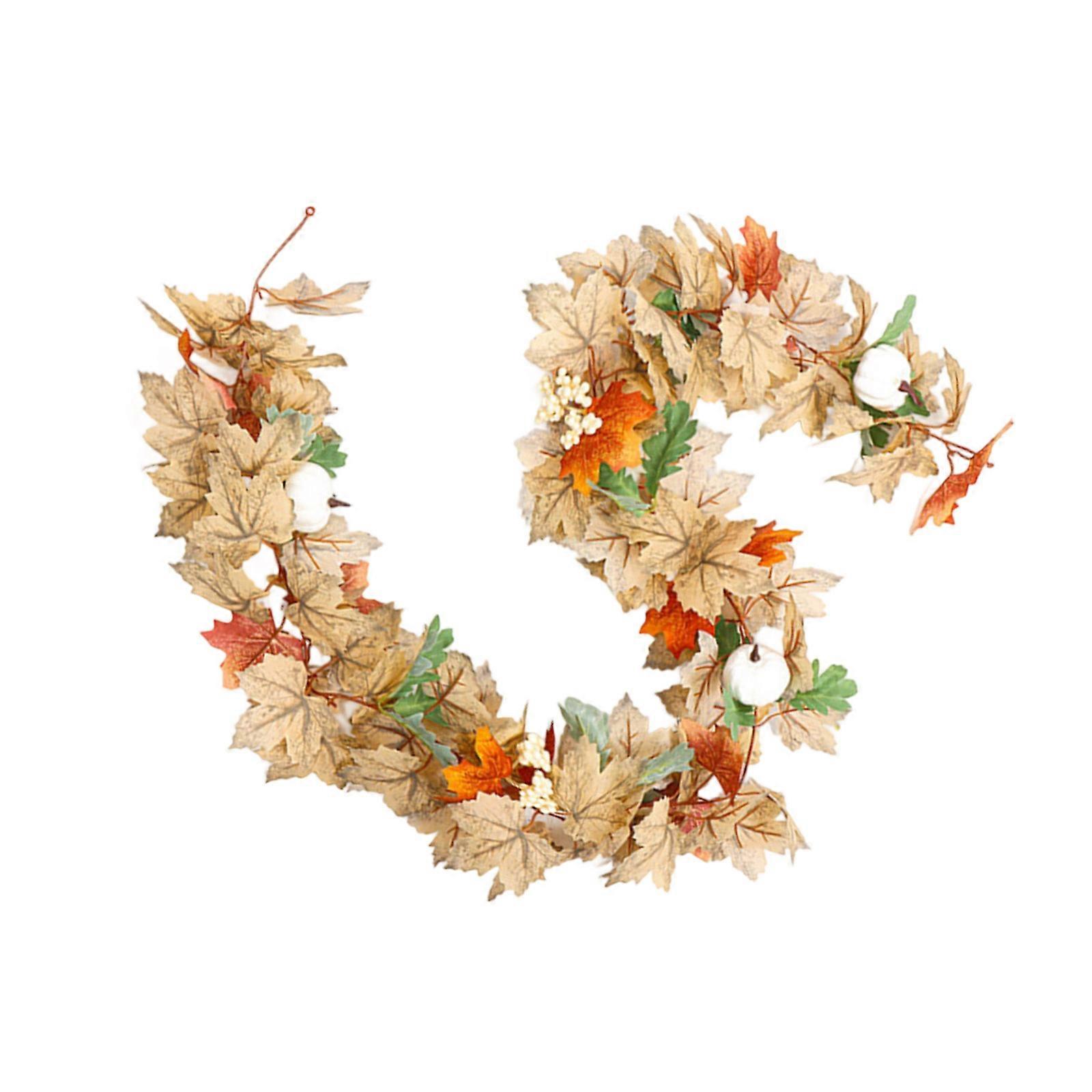 Easy Install Artificial Maples Leaf Wreath Allergy Friendly Design Multifunctional For Any Room Decors Autumn To Winter Multicolor